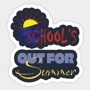 cute retro last day of school school's out for summer teacher Sticker